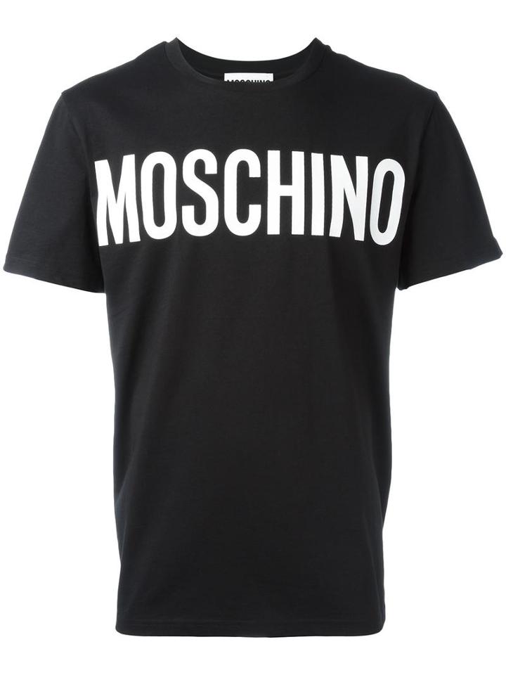 Moschino Logo Print T-shirt, Men's, Size: Xl, Black, Cotton