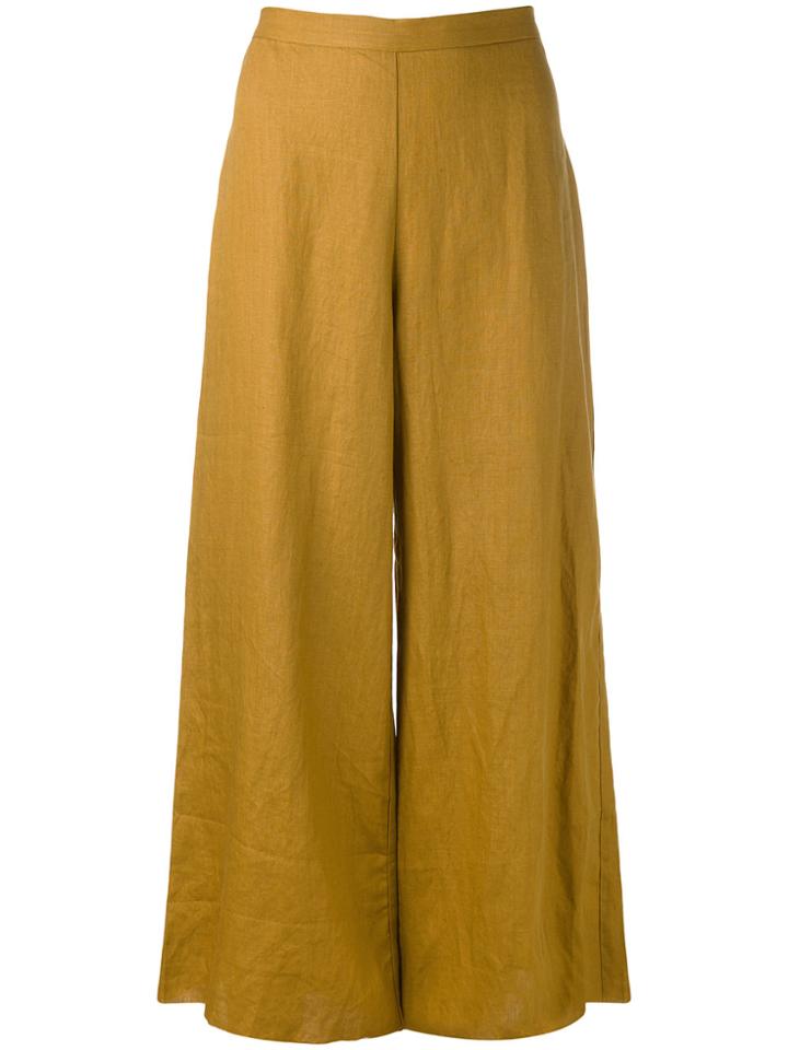 Simon Miller Wide Leg Cropped Pants - Brown