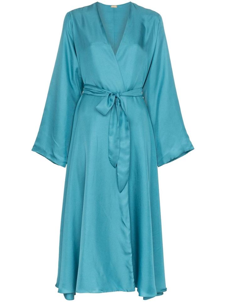 Cult Gaia Cult G Nava Drs Wrp 3q Slv - Blue