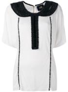 Cavalli Class - Embellished Collar Blouse - Women - Viscose - 46, Women's, White, Viscose