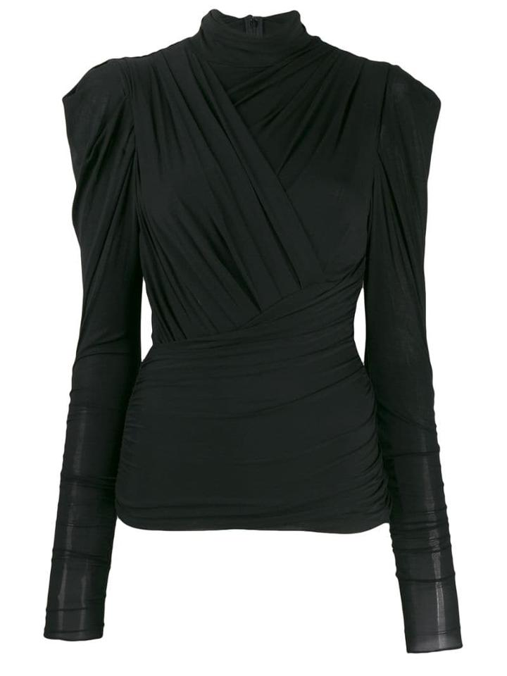 Isabel Marant Ruched Design Blouse - Black