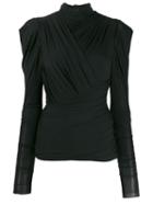 Isabel Marant Ruched Design Blouse - Black
