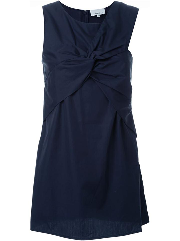 3.1 Phillip Lim Gathered Detail Tank Top, Women's, Size: 2, Black, Cotton