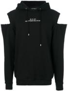 Icosae Cut-out Hoodie - Black