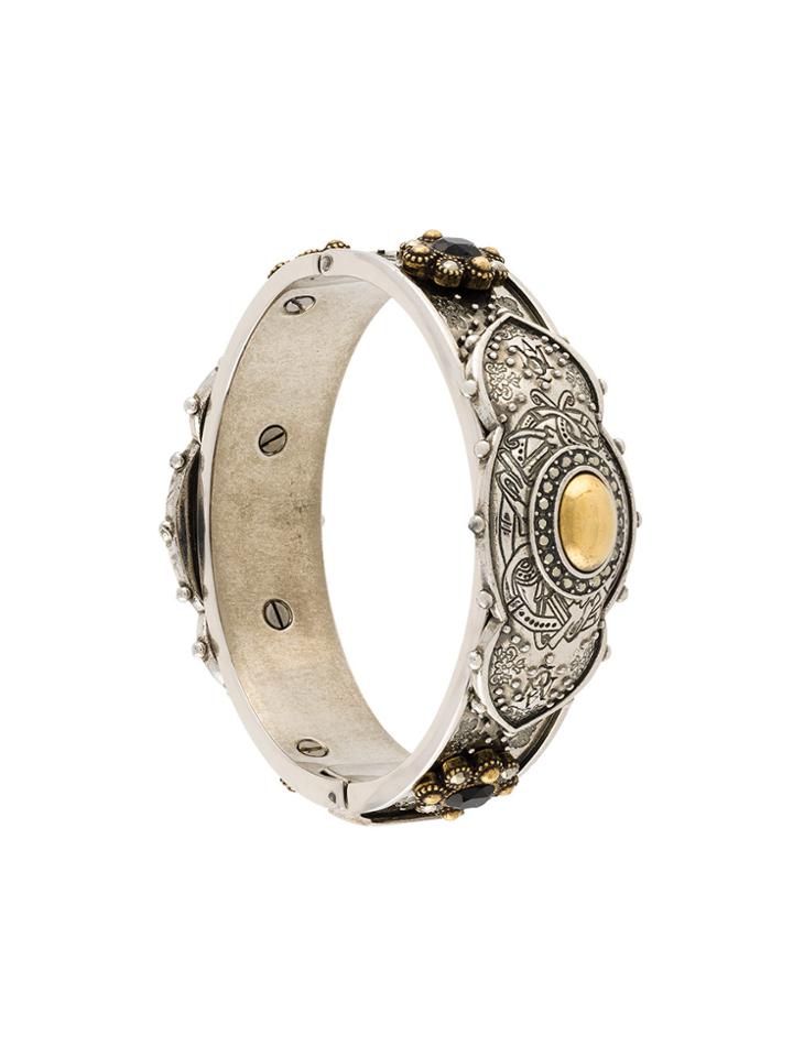 Alexander Mcqueen Embellished Bracelet - Metallic