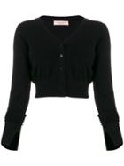 Twin-set V-neck Crop Cardigan - Black