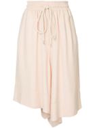 Bassike Gauze Crepe Asymmetric Culottes - Pink