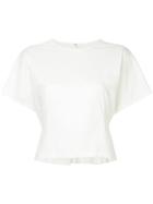 Le Ciel Bleu Cropped Short-sleeve T-shirt - White