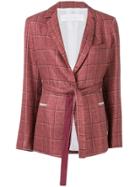 Fabiana Filippi Belted Check Suit Jacket - Pink
