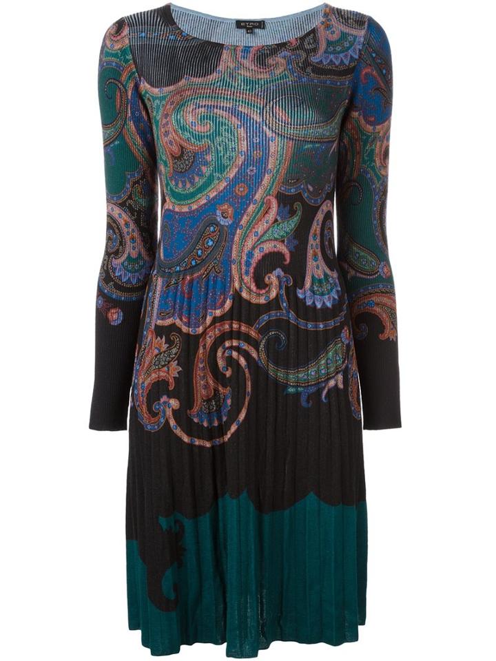 Etro Paisley Print Knit Dress