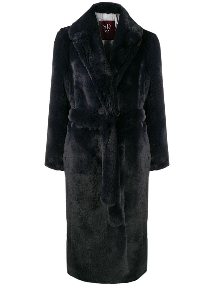 Srvz Club Belted Coat - Grey