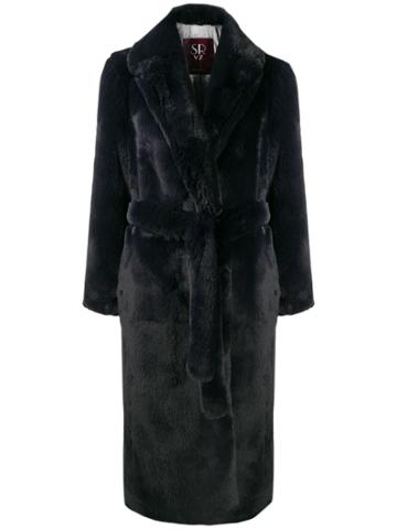 Srvz Club Belted Coat - Grey
