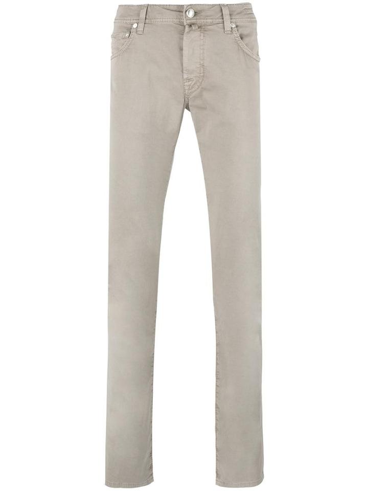 Jacob Cohen Slim-fit Trousers, Men's, Size: 35, Nude/neutrals, Spandex/elastane/cotton