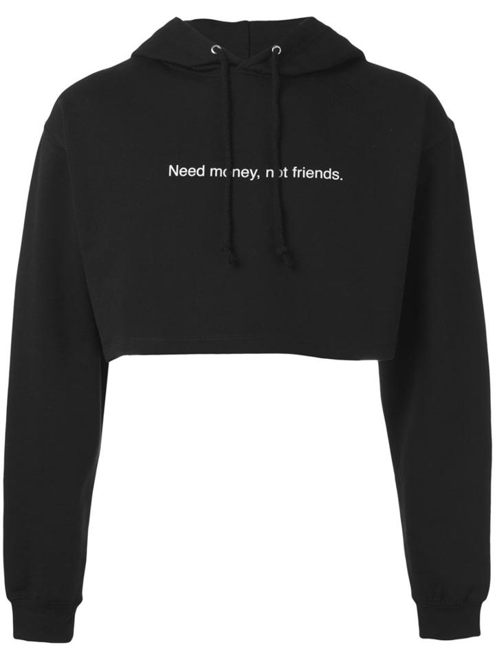 F.a.m.t. - Cropped Sweatshirt - Unisex - Cotton - Xs, Black, Cotton