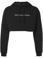 F.a.m.t. - Cropped Sweatshirt - Unisex - Cotton - Xs, Black, Cotton
