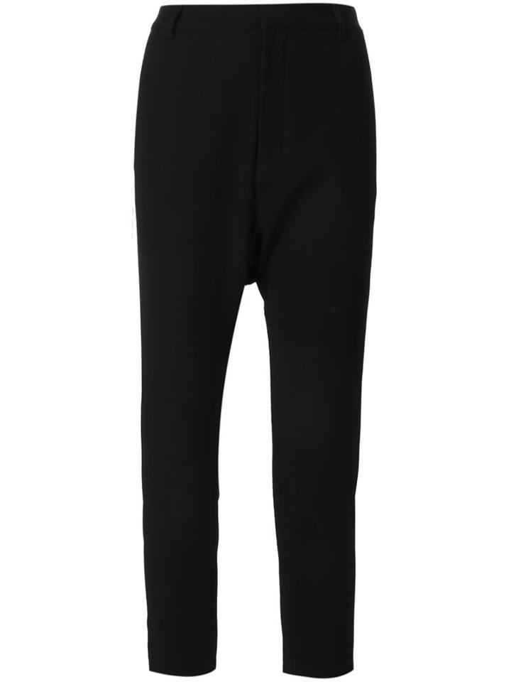 Nili Lotan Cropped Slim Trousers, Women's, Size: 4, Black, Polyester