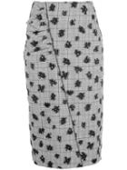 Jason Wu Collection Floral Print Asymmetric Skirt - Black