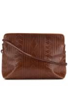 Fendi Vintage 1970's Ethnic Pattern Shoulder Bag - Brown
