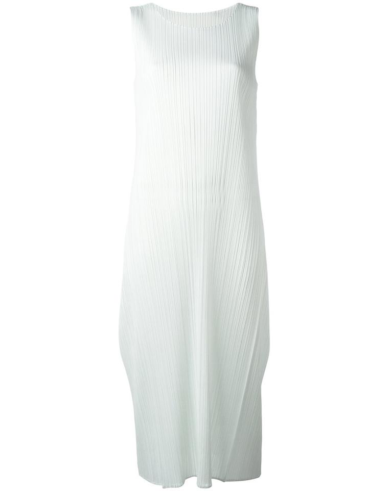 Pleats Please By Issey Miyake Pleated Midi Dress, Women's, Size: 4, Green, Polyester