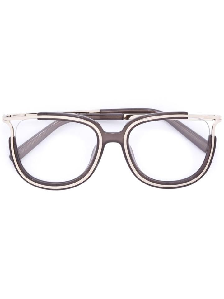 Chloé Eyewear - Metal Rim Glasses - Women - Acetate/metal (other) - One Size, Grey, Acetate/metal (other)