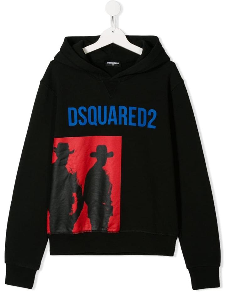 Dsquared2 Kids Logo Print Hoodie - Black