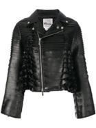 Comme Des Garçons Noir Kei Ninomiya Ruffle Biker Jacket - Black