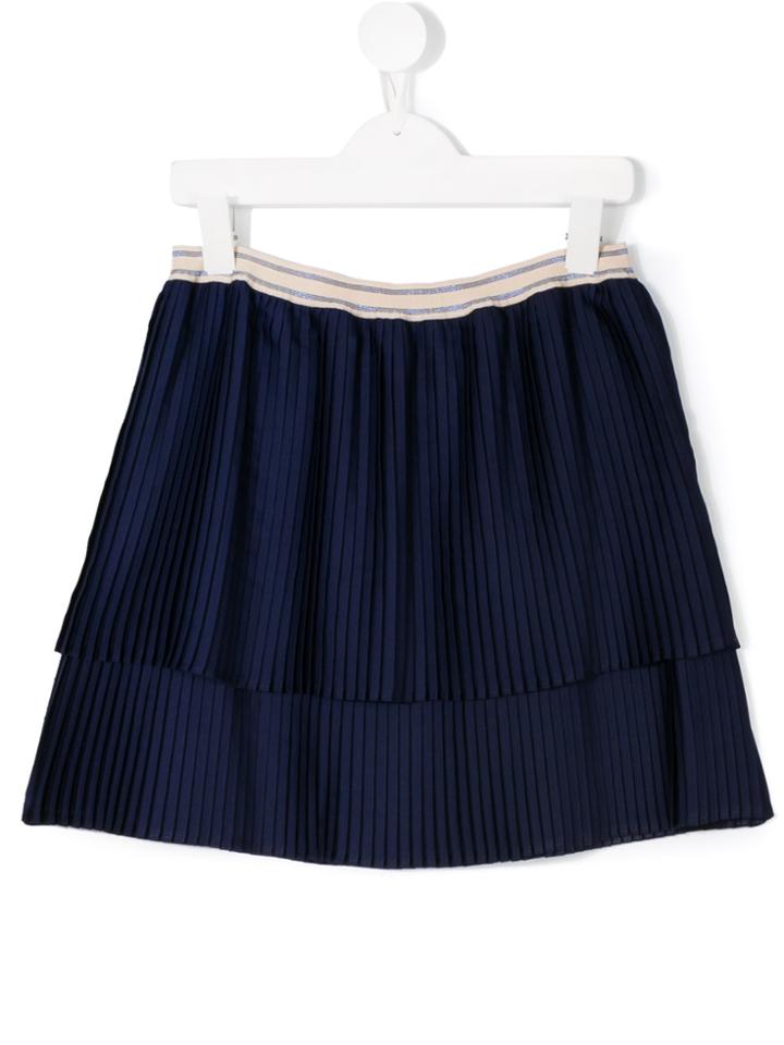Bellerose Kids Pleated Layered Skirt - Blue