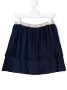 Bellerose Kids Pleated Layered Skirt - Blue