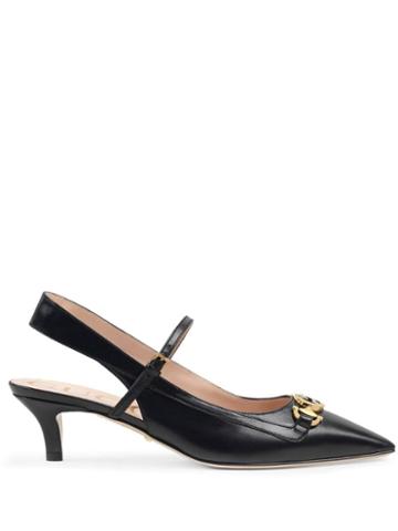 Gucci Decollete In Pelle Pumps - Black