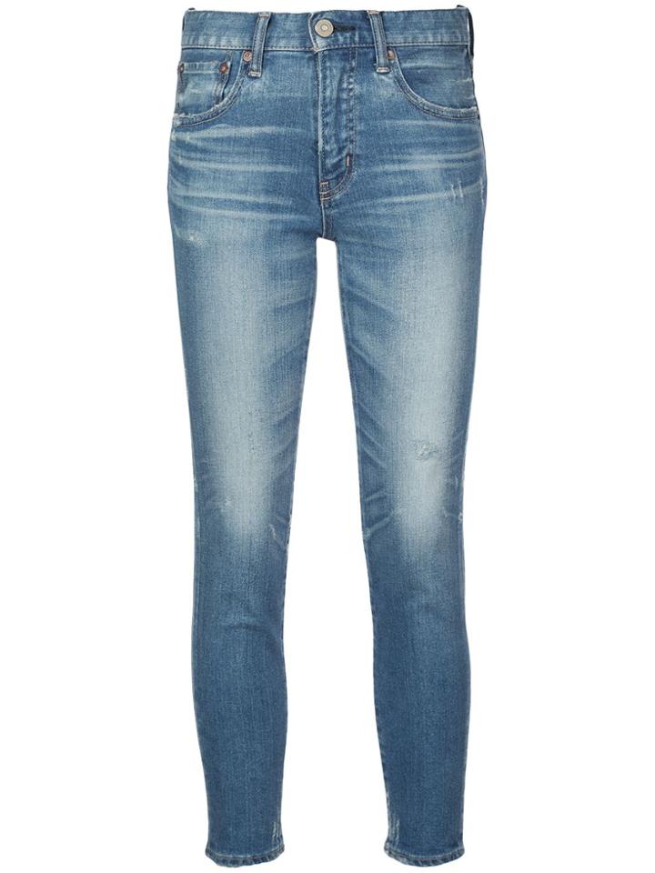Moussy Vintage Cropped Skinny Jeans - Blue