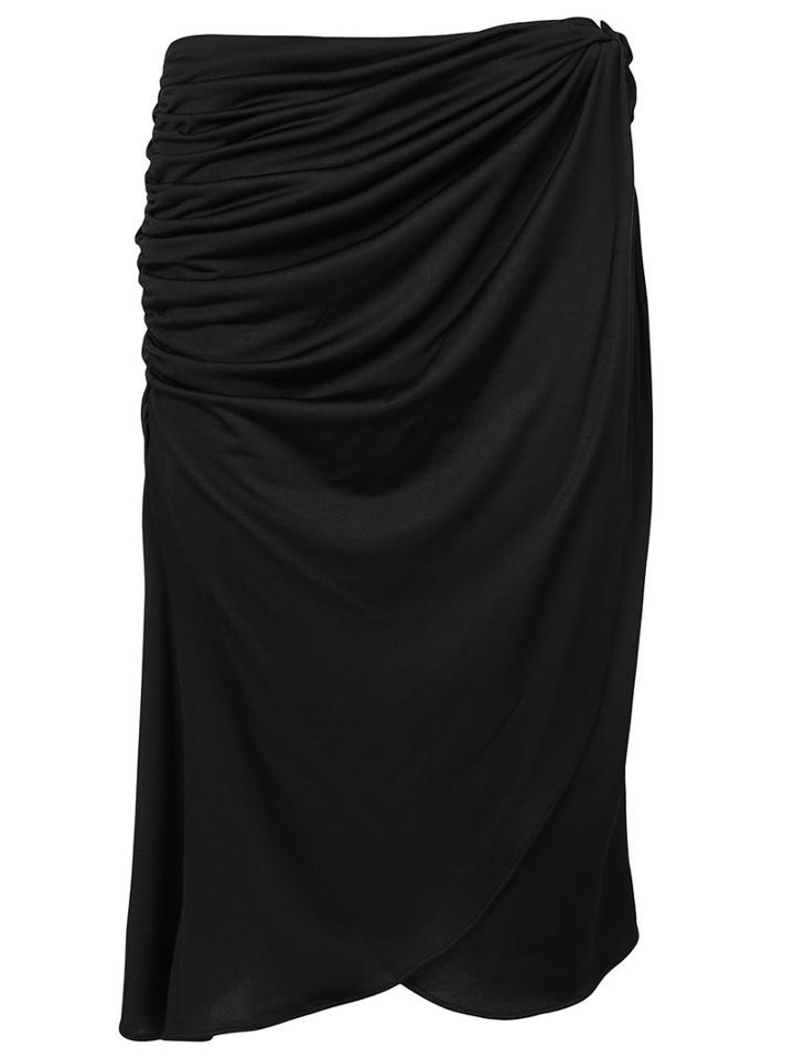 Draped Skirt, Women's, Size: 36, Black, Elastodiene/polyamide/viscose, Lilly Sarti