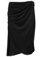 Draped Skirt, Women's, Size: 36, Black, Elastodiene/polyamide/viscose, Lilly Sarti