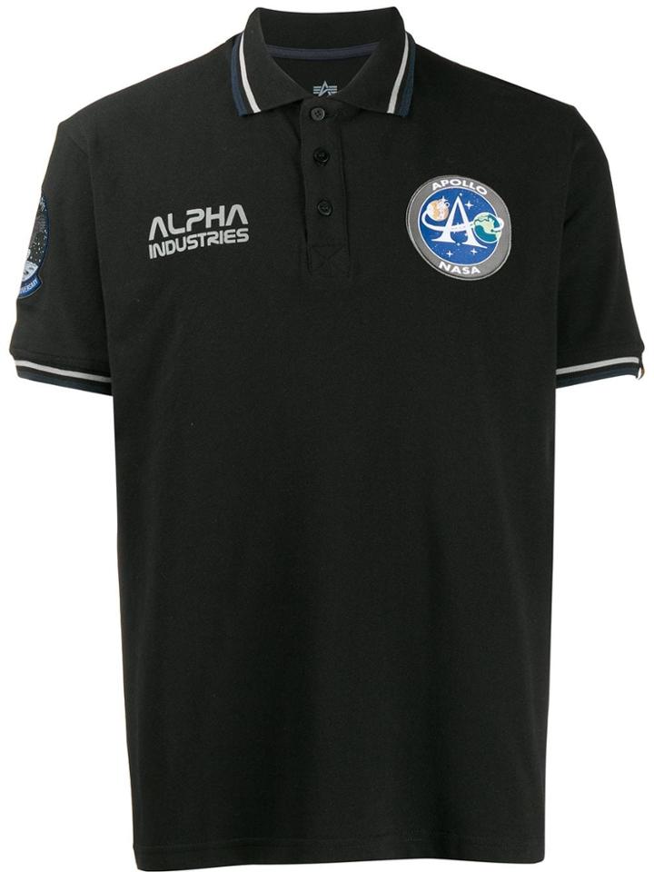 Alpha Industries Logo Polo Shirt - Black