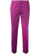 Etro Tailored Cropped Trousers, Women's, Size: 42, Pink/purple, Cotton/spandex/elastane