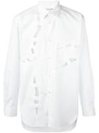 Comme Des Garçons Shirt Cut-out Shirt, Men's, Size: Medium, White, Cotton
