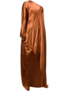 Rosetta Getty One-shoulder Dress, Women's, Size: 4, Yellow/orange, Silk/viscose