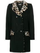 Jeremy Scott Double Breasted Coat - Black