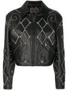 Versace Gemstone Biker Jacket - Black