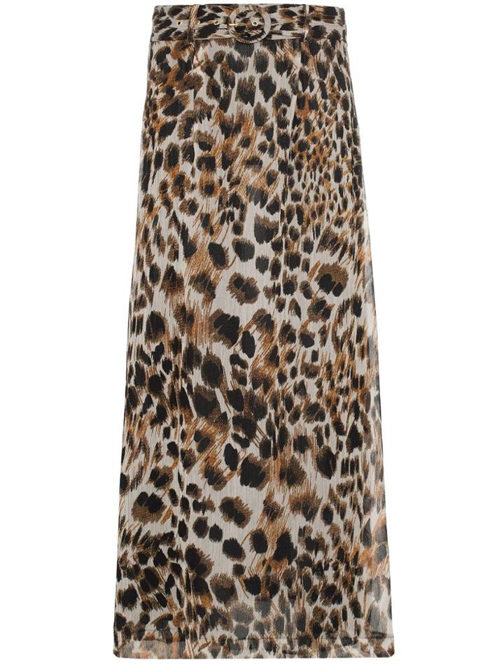 Nanushka Nataal Ocelot Leopard Print Maxi Skirt - Multicolour