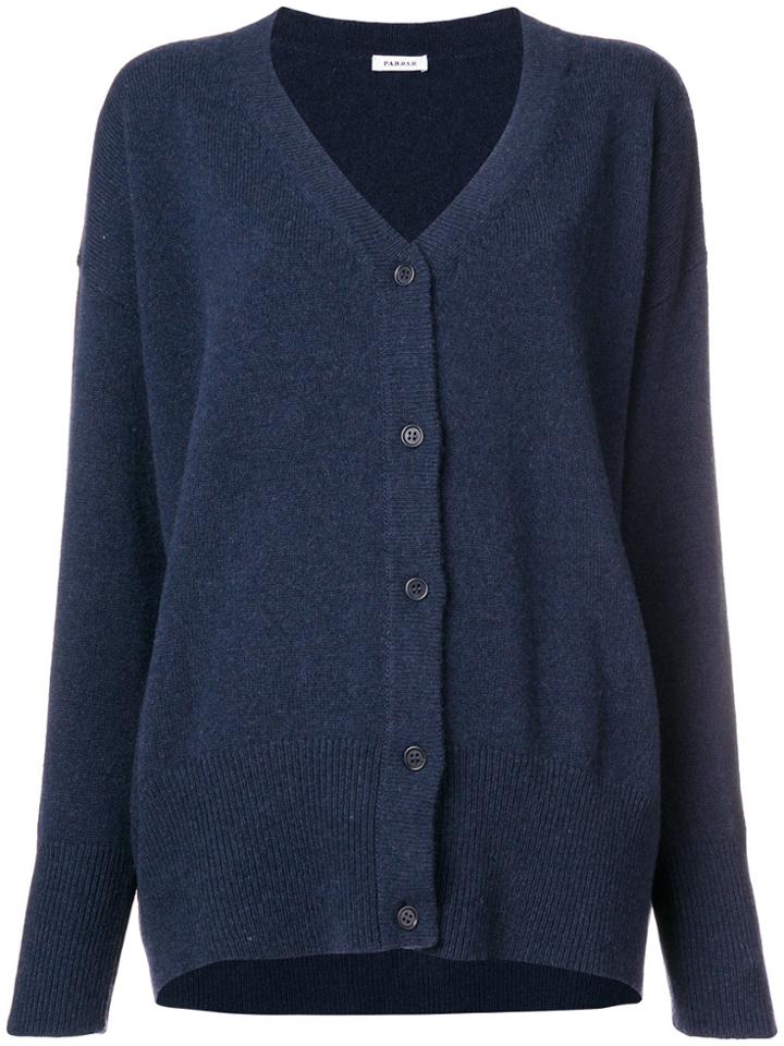 P.a.r.o.s.h. Cashmere Chunky Cardigan - Blue