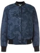 Kenzo 'tanami' Bomber Jacket, Women's, Size: Large, Blue, Polyester/acrylic/cotton/polyester