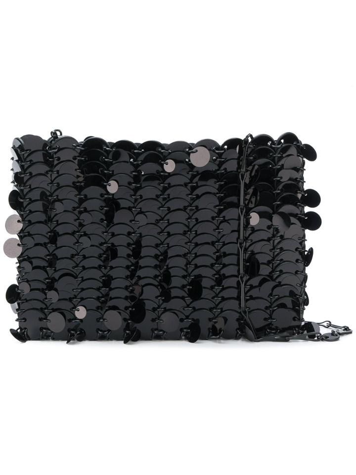 Paco Rabanne Embellished Shoulder Bag - Black