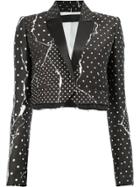 Haider Ackermann Polka Dot Cropped Blazer - Black