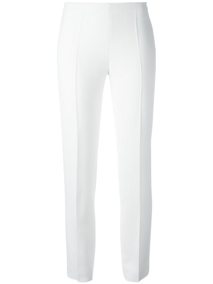 Alberta Ferretti Straight Trousers, Women's, Size: 44, White, Rayon/acetate/other Fibers