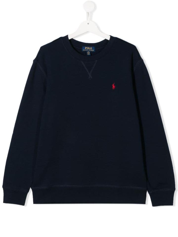 Polo Ralph Lauren Teen Embroidered Logo Sweater - Blue