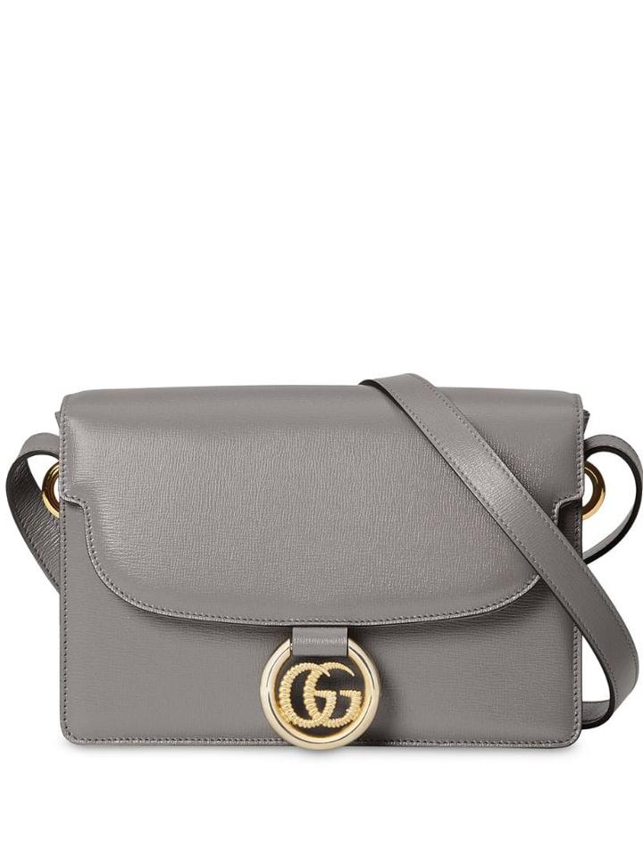 Gucci Double G Pendant Shoulder Bag - Grey