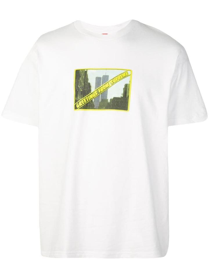 Supreme Greetings From Ny Tee - White