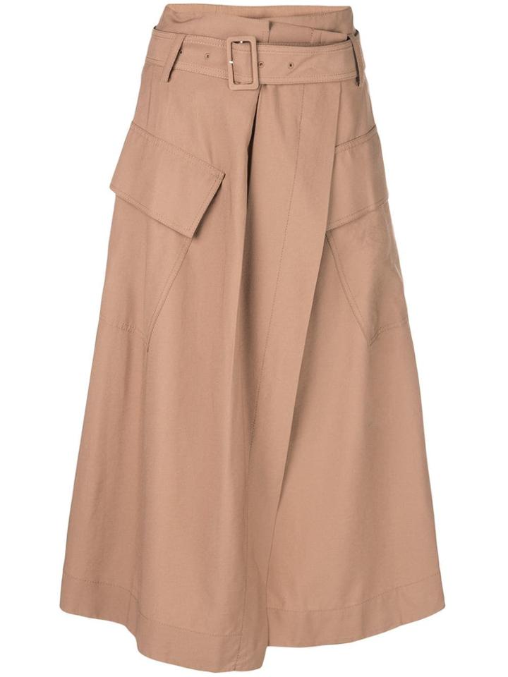 Vince High-waisted Midi Skirt - Brown
