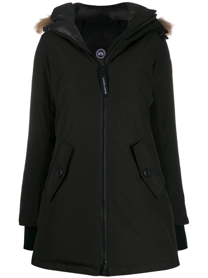 Canada Goose Faux Fur Hooded Parka - Black