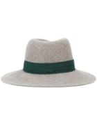 Maison Michel Fedora Hat, Women's, Size: Large, Grey, Wool